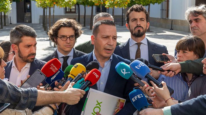 Telediario 1 - Óscar Fernández, candidato de Vox a la Junta de Extremadura: "Si Guardiola es presidenta será porque nos da la gana a Vox, ni más ni menos"