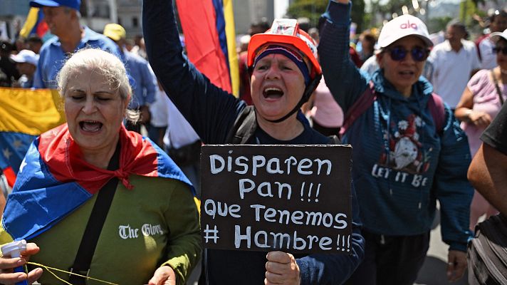 La tarde en 24h - Manifestaciones en Venezuela para exigir un aumento del salario base