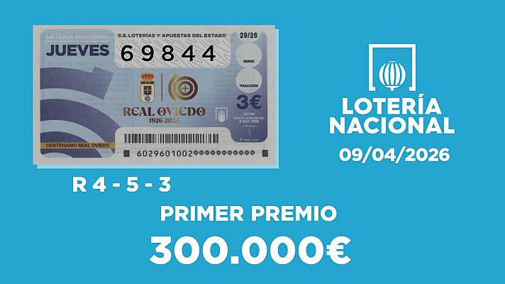 SELAE - Sorteo de la Lotería Nacional del 09/04/2026