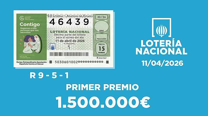 SELAE - Sorteo de la Lotería Nacional del 11/04/2026