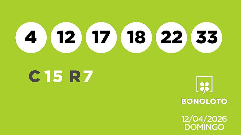 Sorteo de la Lotería Bonoloto del 12/04/2026 - Ver ahora
