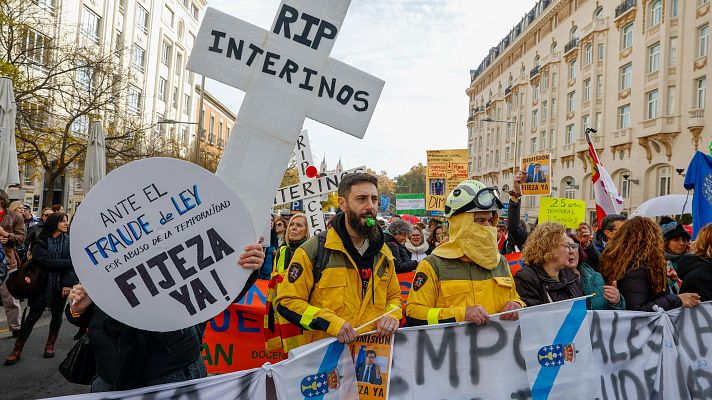 Telediario 2 - La Justicia europea considera insuficiente que España convierta a los interinos en indefinidos no fijos