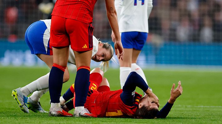 Los Deportes de La1 - Patri Guijarro sufre un esguince de tobillo y se pierde el partido ante Ucrania