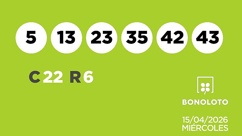 Sorteo de la Lotería Bonoloto del 15/04/2026 - Ver ahora