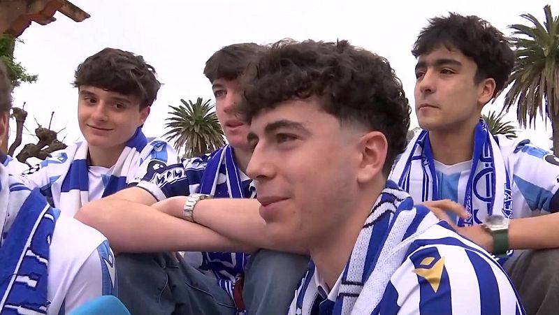 La afición de la Real Sociedad se prepara para vivir la final de Copa en Sevilla | RTVE Play - Ver ahora