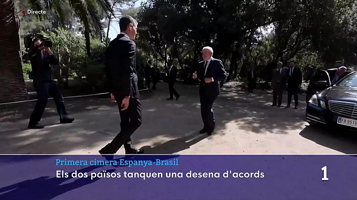 L'Informatiu - Barcelona acull la primera cimera Espanya-Brasil en clau progressista