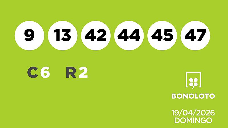 Sorteo de la Lotería Bonoloto del 19/04/2026 - Ver ahora