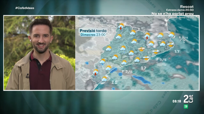 El temps - Dimecres de calor, ruixats i pols sahariana, abans d'un Sant Jordi més primaveral