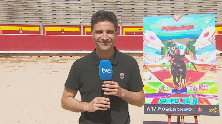 Telenavarra - Cartel anunciador de la Feria del Toro de San Fermín