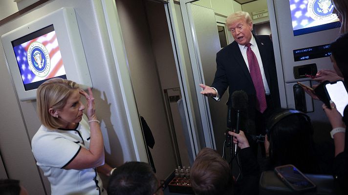 Telediario 1 - Las idas y venidas en las amenazas de Donald Trump