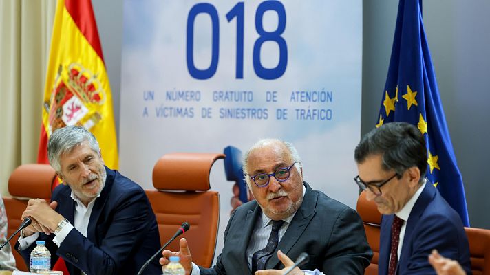 Telediario 1 - Nuevo teléfono 018 para las víctimas de accidentes de tráfico