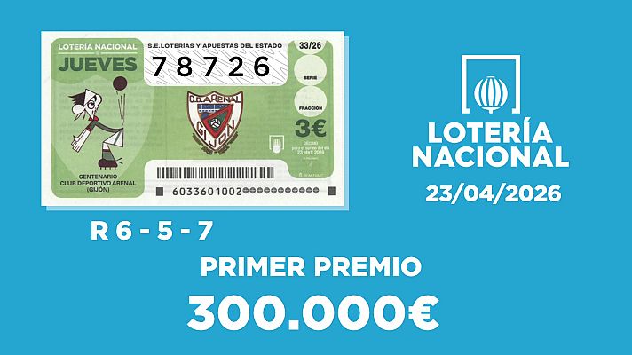 SELAE - Sorteo de la Lotería Nacional del 23/04/2026