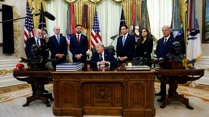 El presidente de Estados Unidos, Donald Trump, en el Despacho Oval de la Casa Blanca.