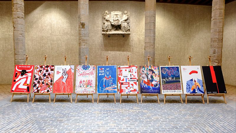 Ya se conocen los diez carteles finalistas de las fiestas de San Fermín - Telenavarra | Ver