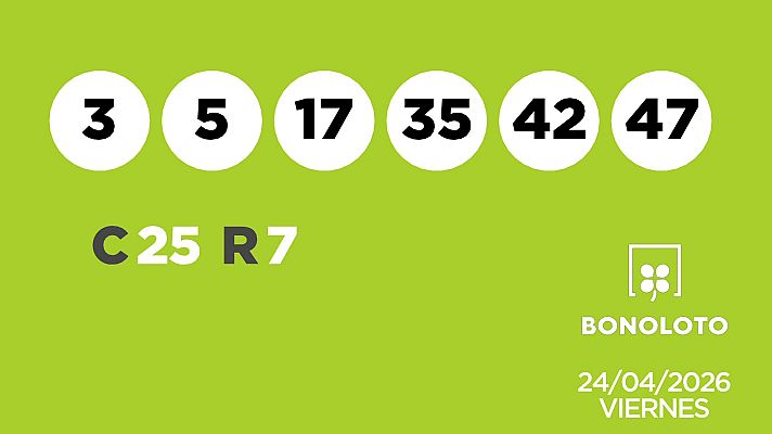 SELAE - Sorteo de la Lotería Bonoloto y Euromillones del 24/04/2026
