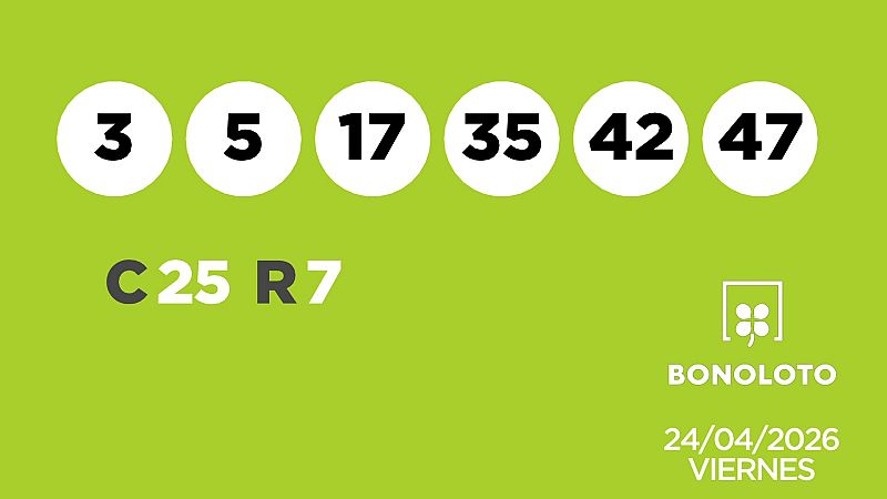 Sorteo de la Lotería Bonoloto y Euromillones del 24/04/2026 - Ver ahora