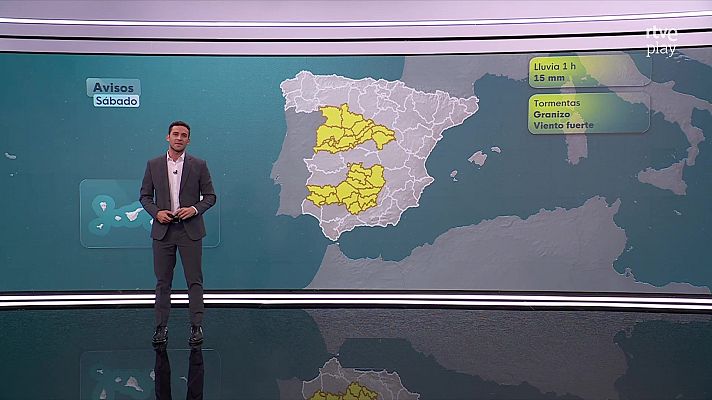 El tiempo - Chubascos fuertes y tormentas en Castilla y León, norte y oeste de Castilla-La Mancha, La Rioja y Madrid