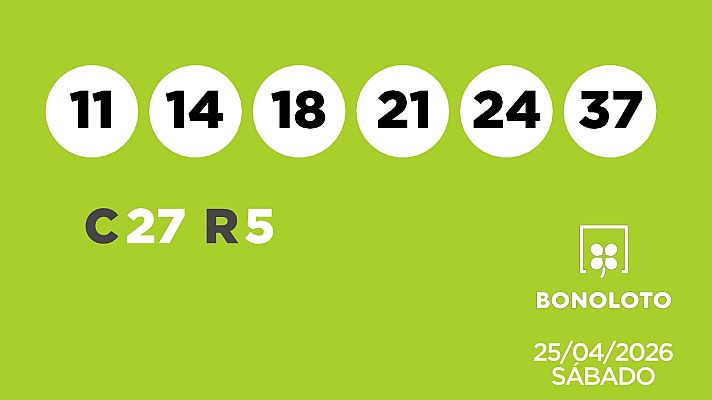 SELAE - Sorteo de la Lotería Bonoloto del 25/04/2026