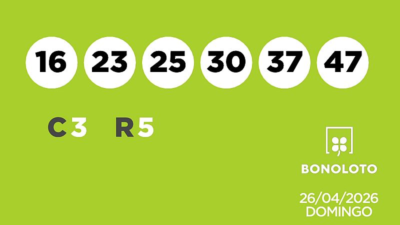 Sorteo de la Lotería Bonoloto del 26/04/2026 - Ver ahora