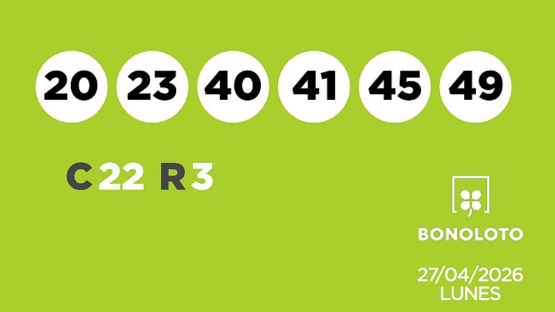 Sorteo de la Lotería Bonoloto del 27/04/2026 - Ver ahora