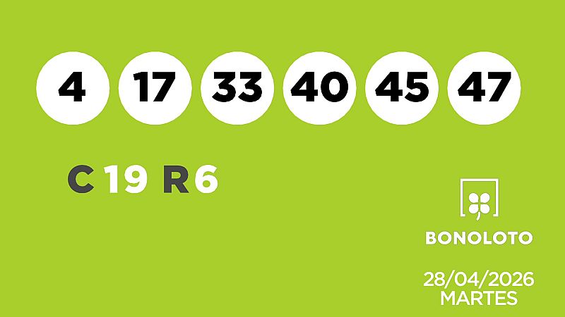 Sorteo de la Lotería Bonoloto y Euromillones del 28/04/2026 - Ver ahora