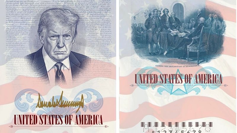 El rostro de Donald Trump aparecerá en los pasaportes estadounidenses