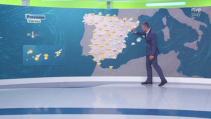 El tiempo - Tormentas y chubascos puntualmente fuertes en el sureste peninsular