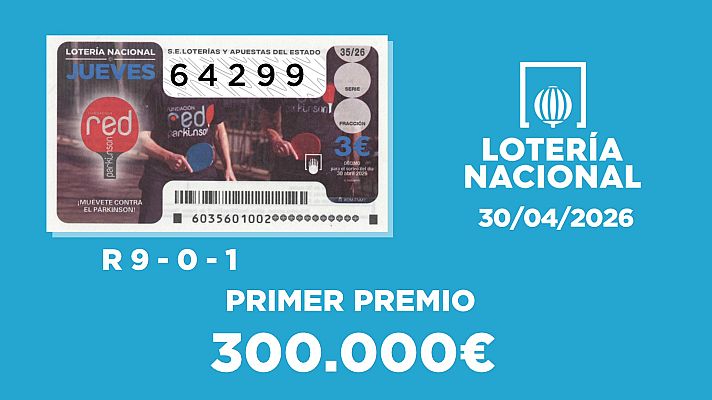 SELAE - Sorteo de la Lotería Nacional del 30/04/2026