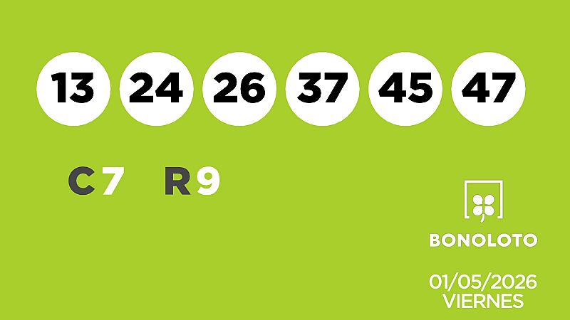 Sorteo de la Lotería Bonoloto y Euromillones del 01/05/2026 - Ver ahora