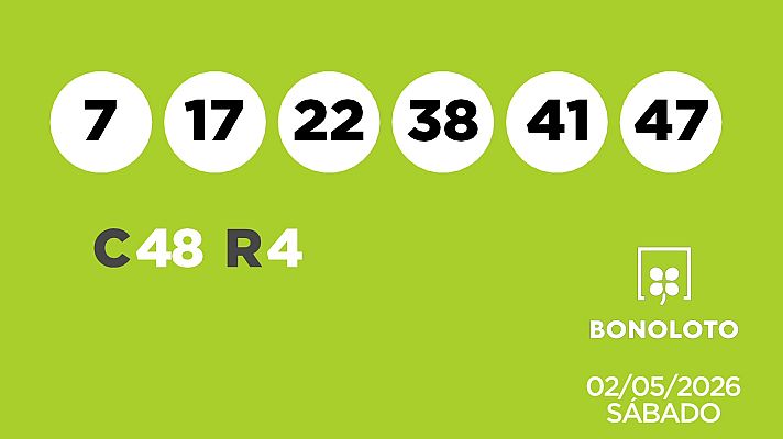 SELAE - Sorteo de la Lotería Bonoloto del 02/05/2026