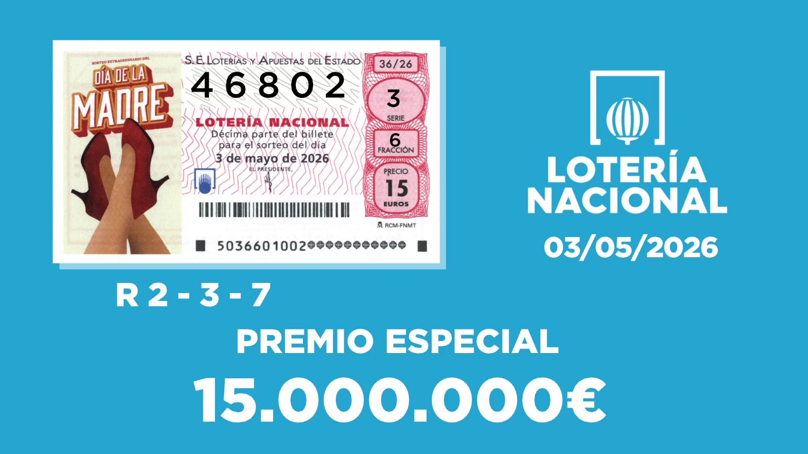 Sorteo de la Lotería Nacional del 03/05/2026 - Ver ahora