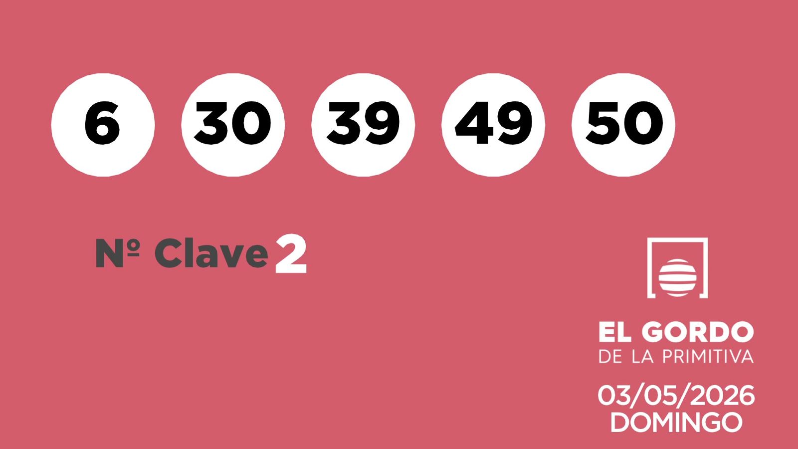 Sorteo de la Lotería Gordo de la Primitiva del 03/05/2026 - Ver ahora