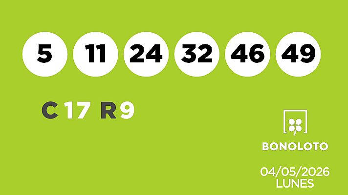 SELAE - Sorteo de la Lotería Bonoloto del 04/05/2026