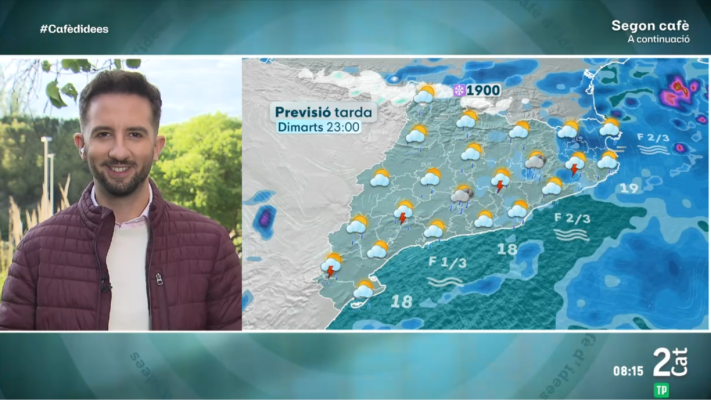 El temps - Nova tongada de ruixats i tempestes en una setmana fresca i de temps canviant i insegur