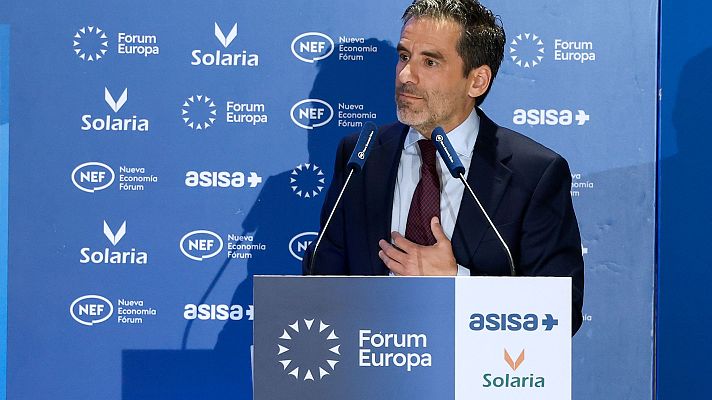 El vicesecretario de Cultura y portavoz nacional del Partido Popular (PP), Borja Sémper, protagoniza el desayuno organizado por Fórum Europa, este martes, en Madrid.