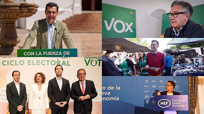 Telediario 1 - Séptimo día de campaña en Andalucía: Juanma Moreno visita su pueblo y Montero sostiene que "no hay nada decidido"