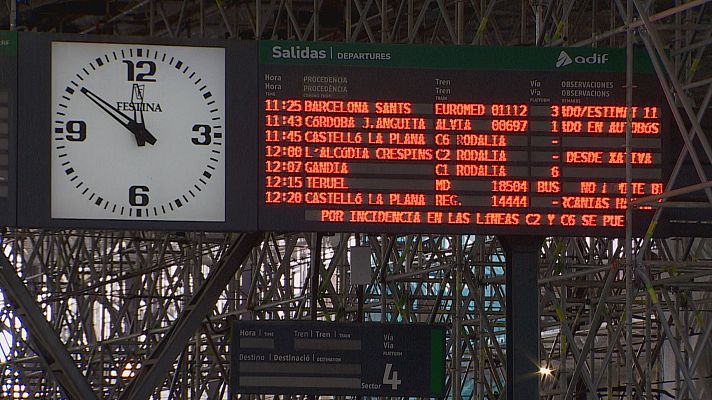 L'informatiu - Comunitat Valenciana - El robatori de cable de coure en la línia C2 ha afectat la circulació de trens tota la jornada