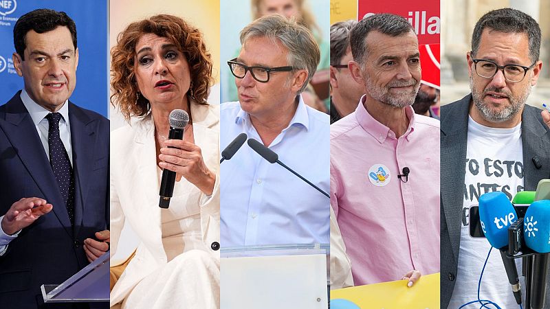 Este primer jueves de campaña, la oposición ha cargado contra el presidente de la Junta y candidato del PP a la reelección, Juanma Moreno, por "chantajear", "amenazar"y "meter miedo" al decir que no habrá oposiciones o se paralizarán ayudas si no gana el 17-M.