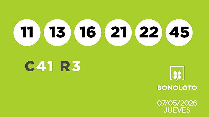 SELAE - Sorteo de la Lotería Bonoloto del 07/05/2026