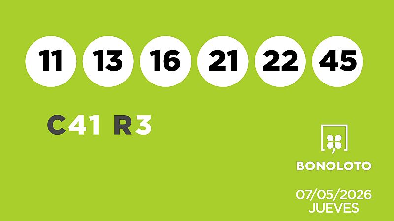 Sorteo de la Lotería Bonoloto del 07/05/2026 - Ver ahora