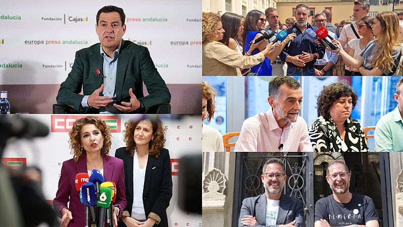 El candidato del PP a reelección a la Junta de Andalucía, Juanma Moreno, vuelve a insistir en el peligro que puede suponer que no vuelva a disponer de mayoría absoluta y añade que "la prioridad nacional" de Vox es un eslogan. La ultraderecha recuerda que esta idea será para ellos una línea roja.