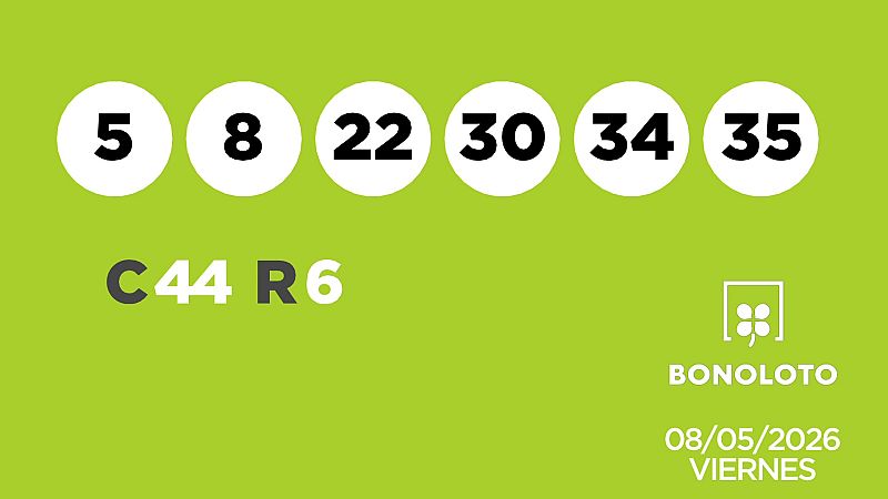Sorteo de la Lotería Bonoloto y Euromillones del 08/05/2026