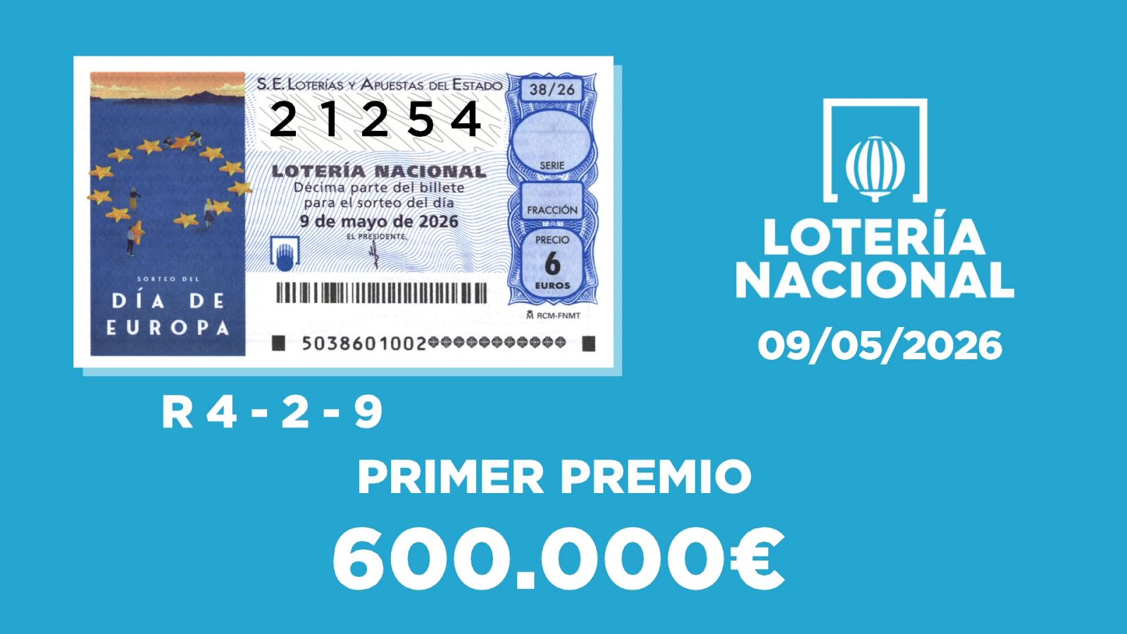 Sorteo de la Lotería Nacional del 09/05/2026 - Ver ahora