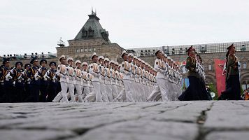 Rusia celebra el D�a de la Victoria m�s austero sin armamento pesado y bajo una in�dita tregua en Ucrania
