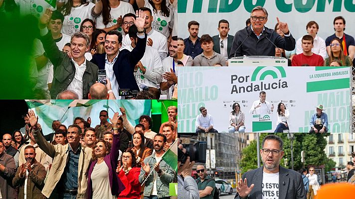 Telediario Fin de Semana - Sánchez y Feijóo coinciden en la campaña de Andalucía a una semana de las elecciones