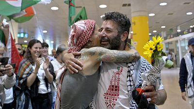 El activista de la flotilla Abu Keshek llega a Espa�a tras su detenci�n en Israel: "Volver� a hacer las maletas"