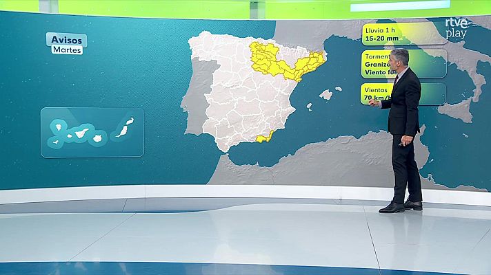 El tiempo - Chubascos localmente fuertes en Galicia