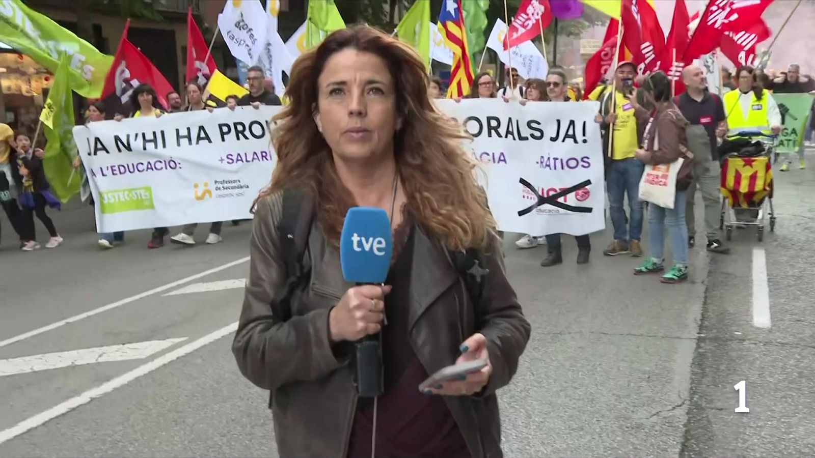 Els docents fan vaga a la Catalunya central i les comarques de Girona