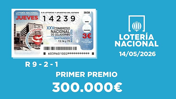 SELAE - Sorteo de la Lotería Nacional del 14/05/2026