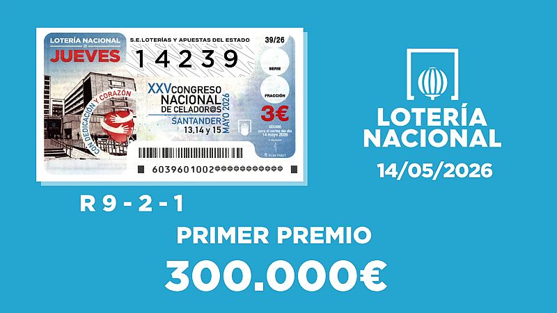 Sorteo de la Lotería Nacional del 14/05/2026 - Ver ahora